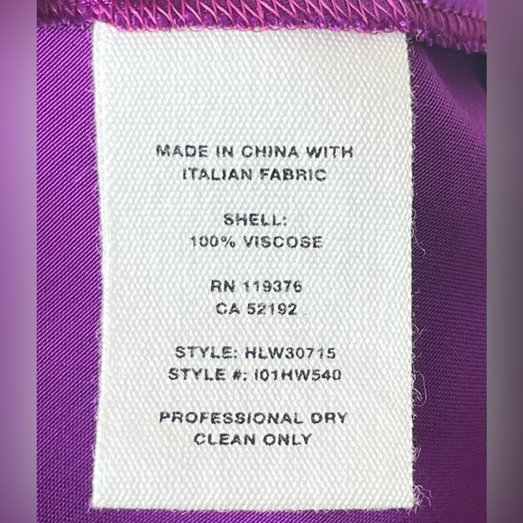 Helmut Lang Ultraviolet Satin Raw Edge Trim Sleeveless Top Size 4 - Picture 7 of 7